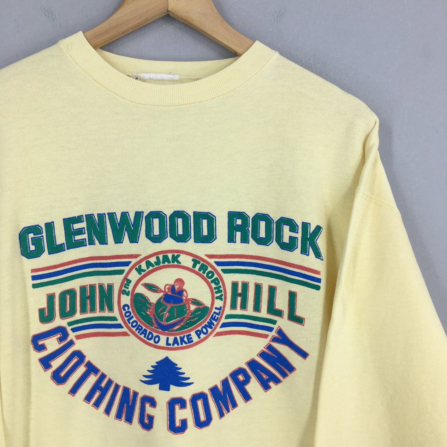 Vintage 90s Glenwood Rock Kayak Trophy Sweatshirt Medium