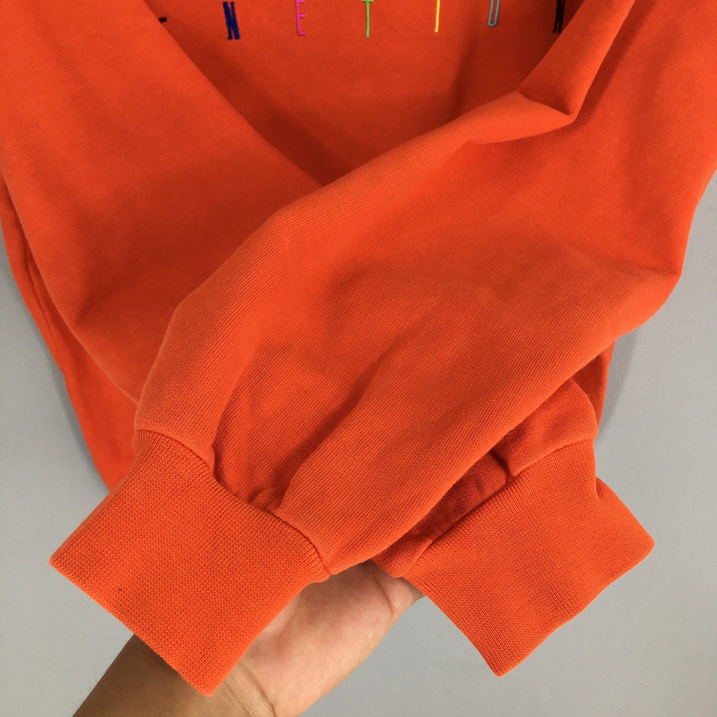 United Colors Of Benetton Orange Sweaters Medium