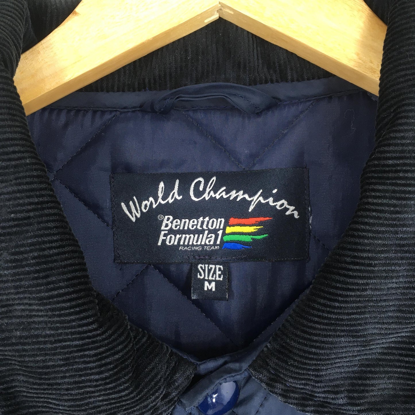 UCB Benetton Formula One Embroidery Blue Jacket Medium