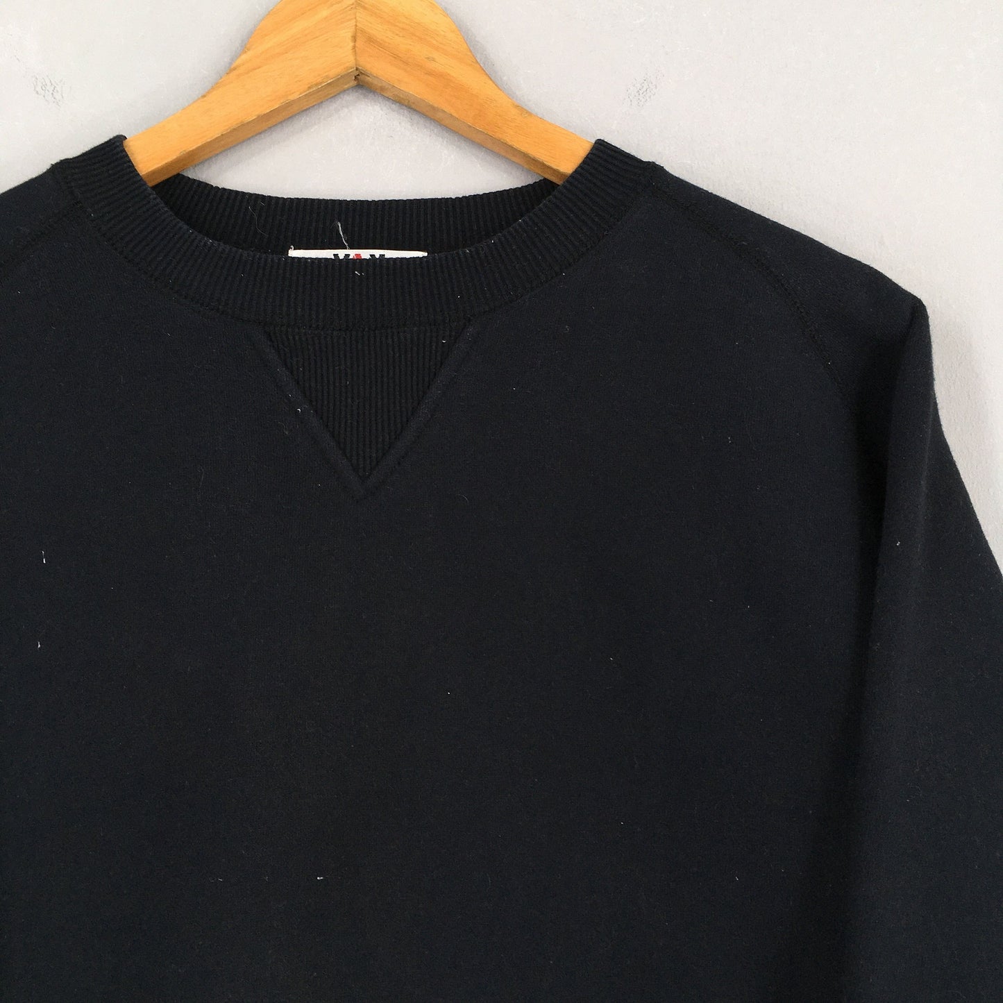 Van Jac Black Crewneck Sweatshirt Small