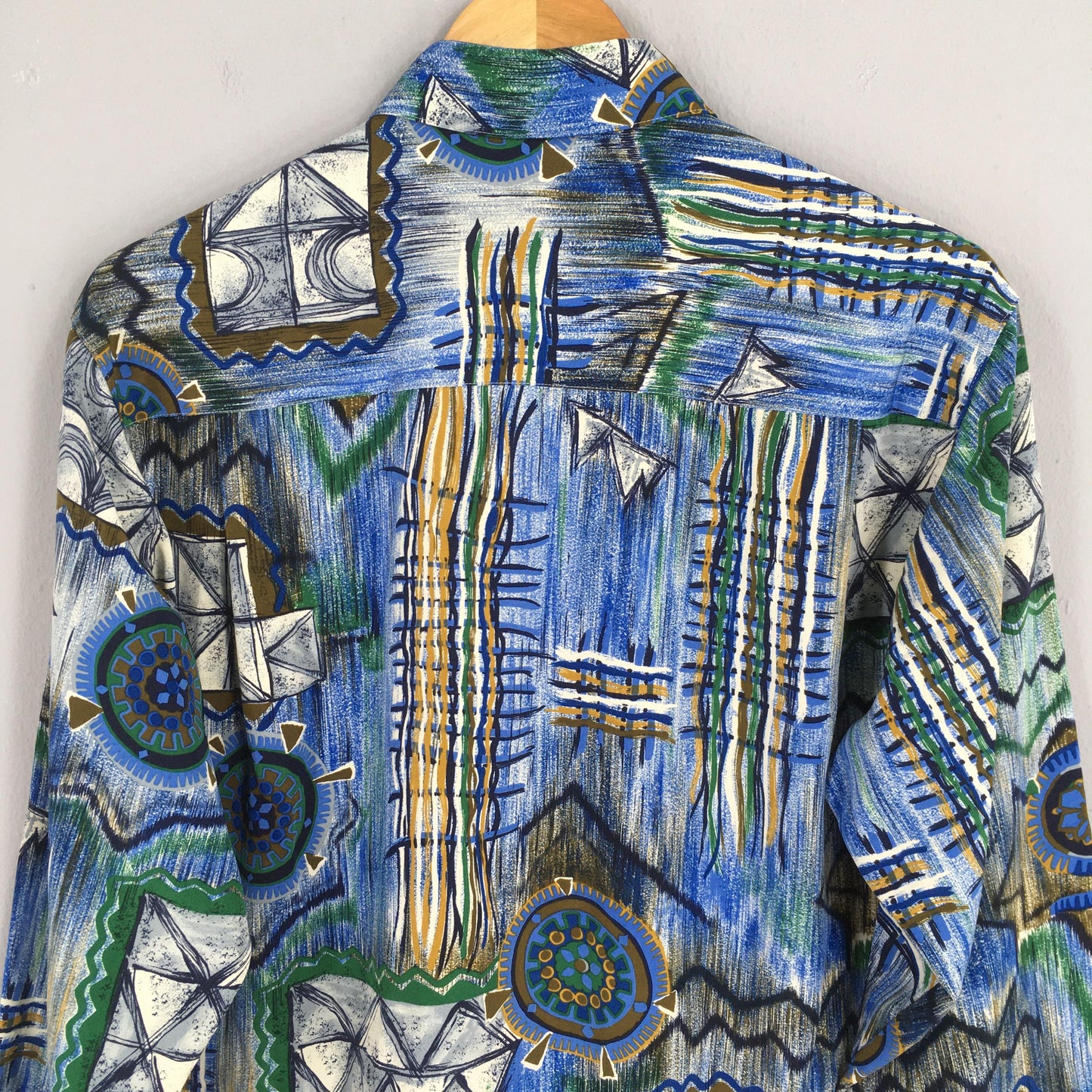 Arnold Palmer Abstract Blue Shirt Medium