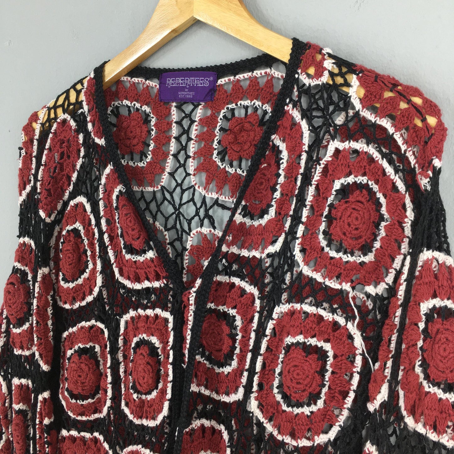 Nepenthes Hogg Japan Crochet Cardigan Medium