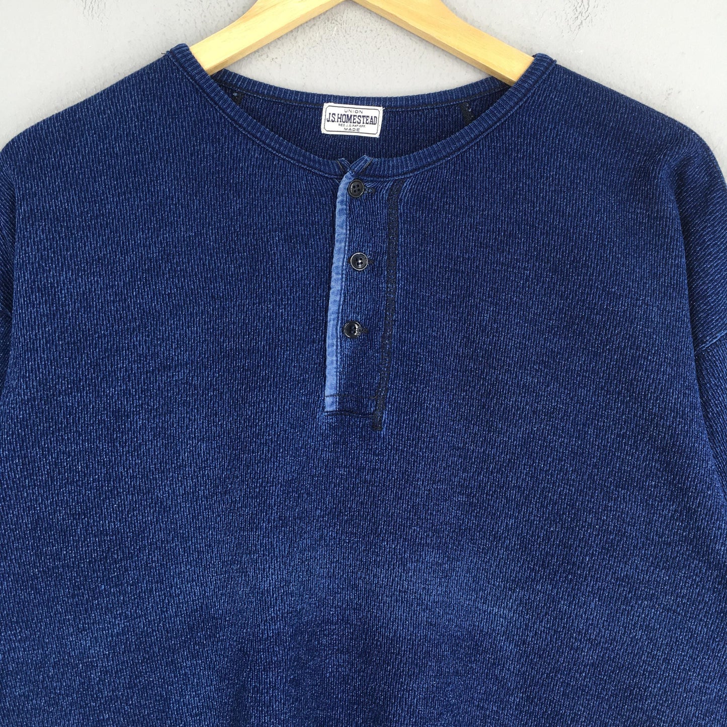 Journal Standard Homestead Blue Indigo Dyed Tshirt Large