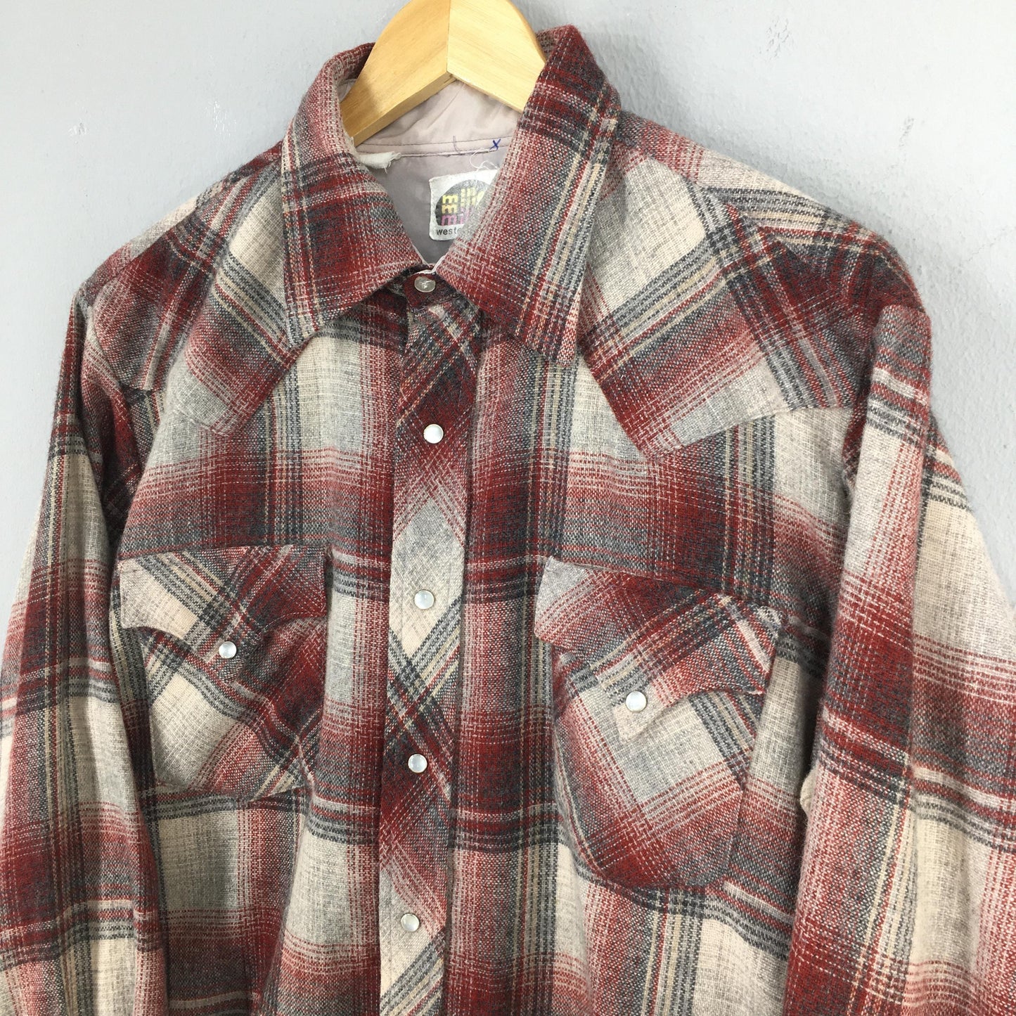 Miller Plaid Shadow Tartan Checkered Shirt Large