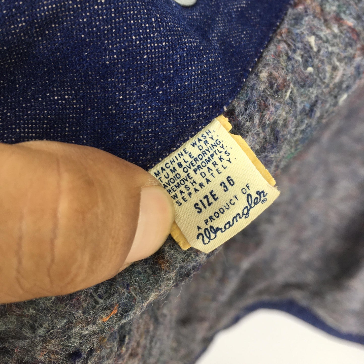 Wrangler Sanforized Blue Chore Denim Jacket Medium