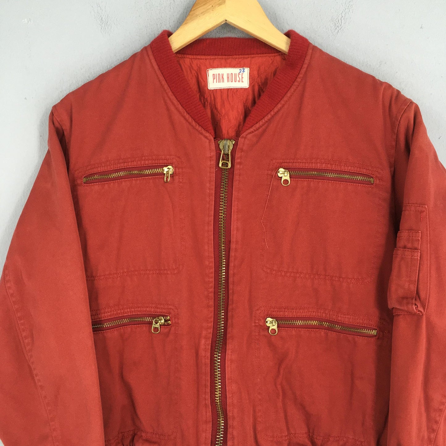 Pink House Japan Red Bomber Jacket Medium
