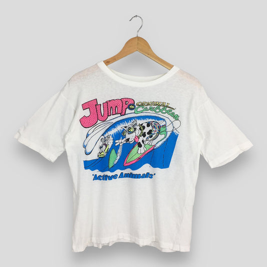 Jump The Caribbean White Tshirt Small