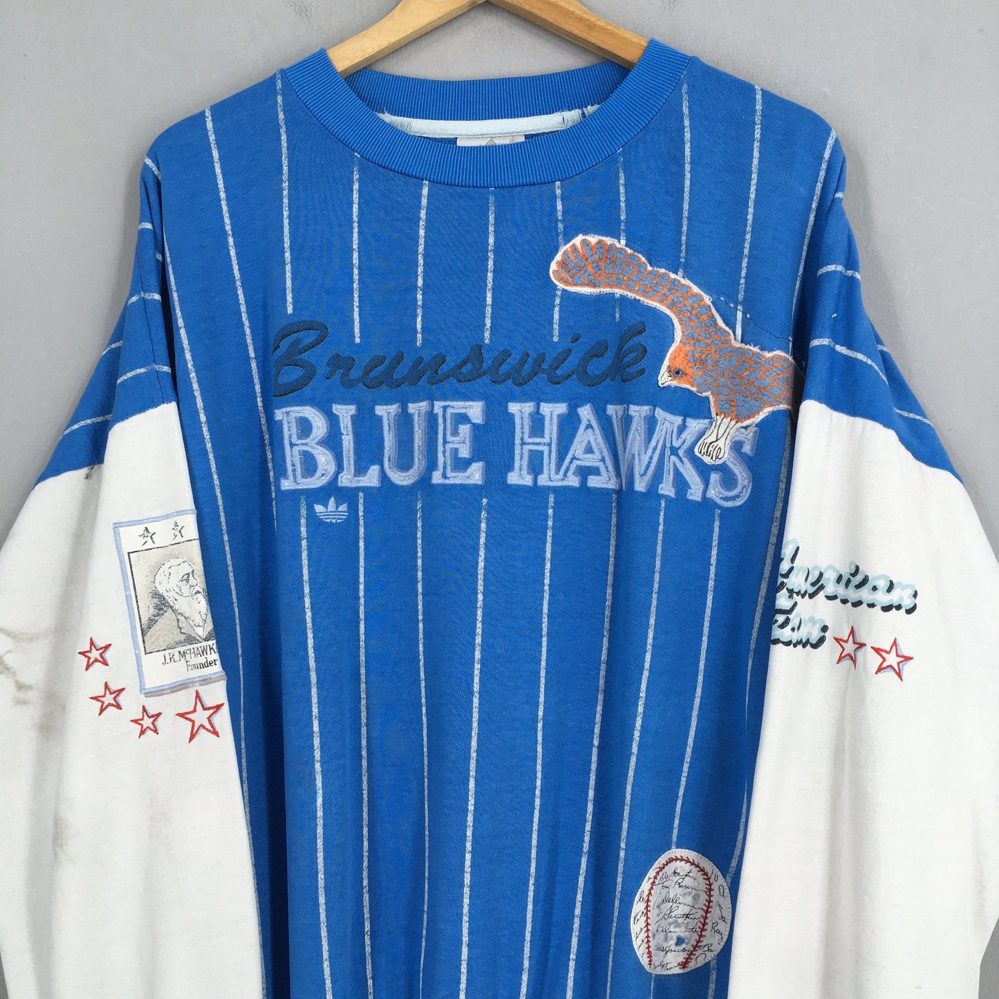 Brunswick Blue Hawks JR McHawklin Baseball XXL