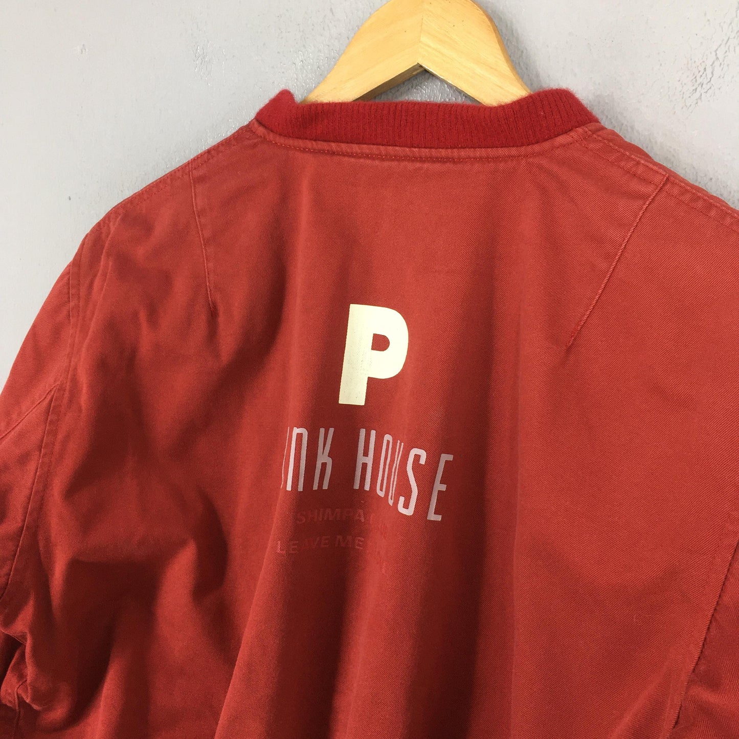 Pink House Japan Red Bomber Jacket Medium
