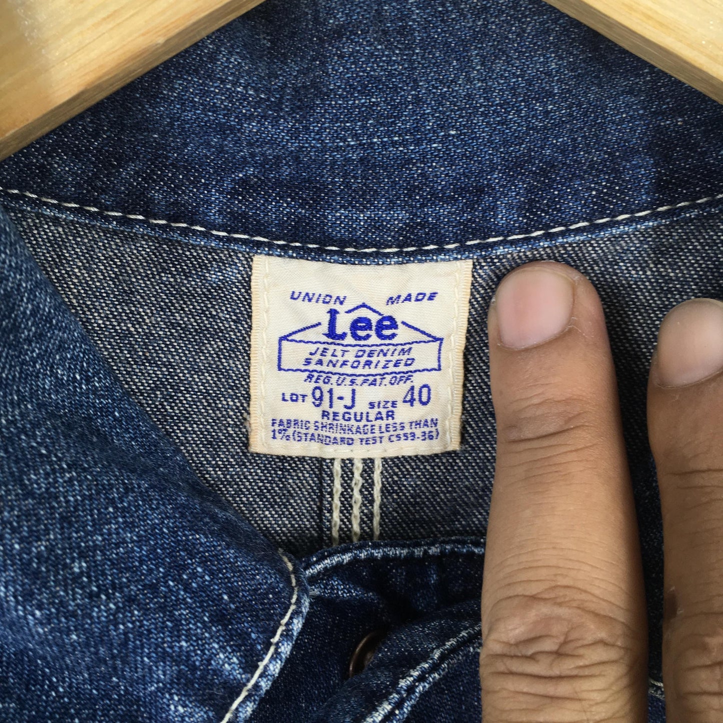 Lee Sanforized Denim Worker Jacket Medium