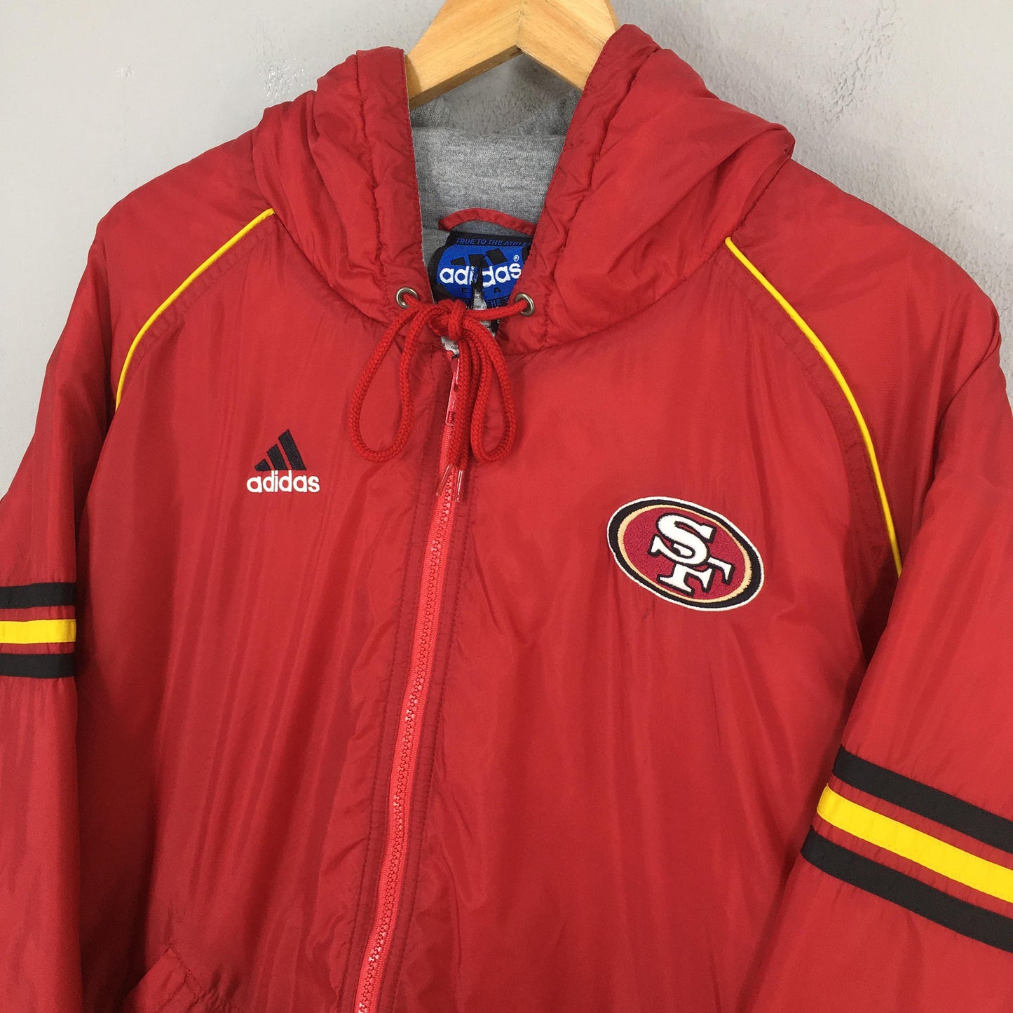 Adidas San Francisco 49ers NFL Hoodie Jacket Large