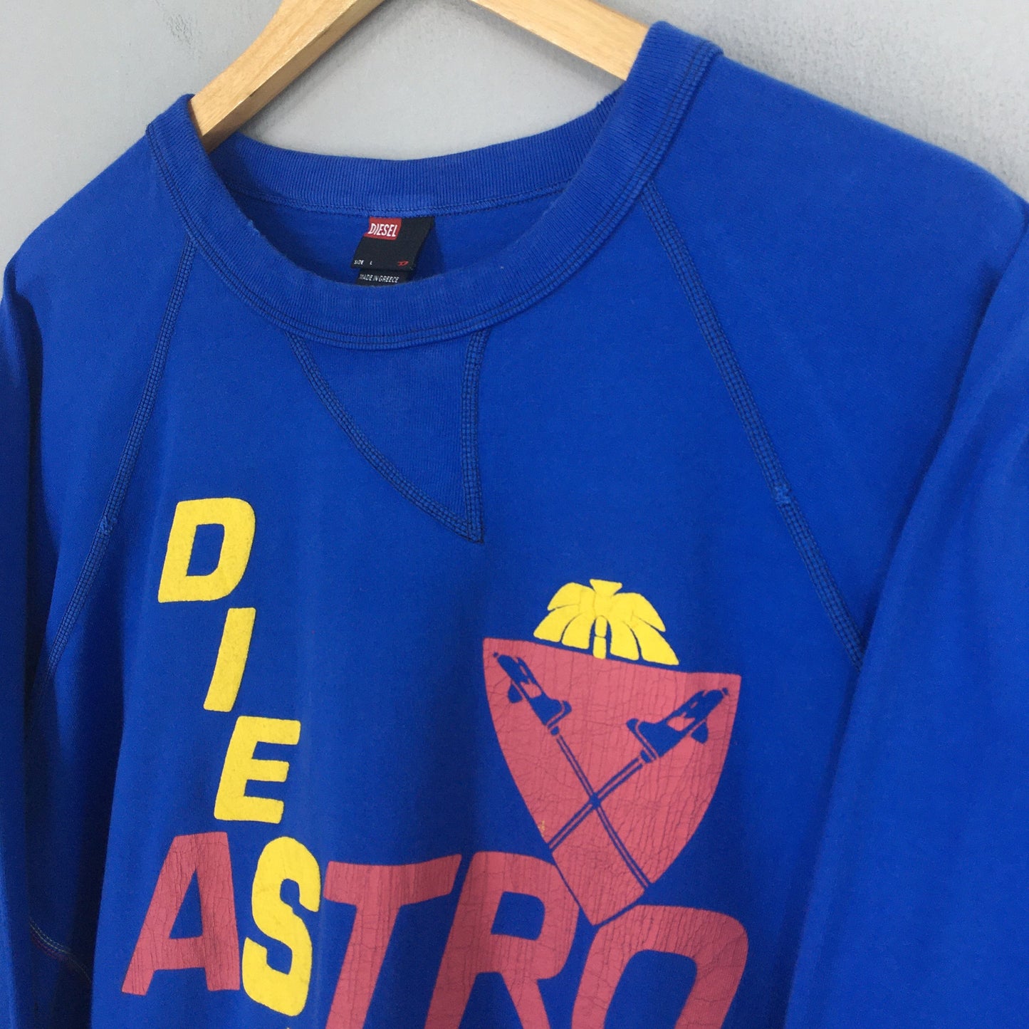 Diesel Astro Printed Blue Sweatshirt Large