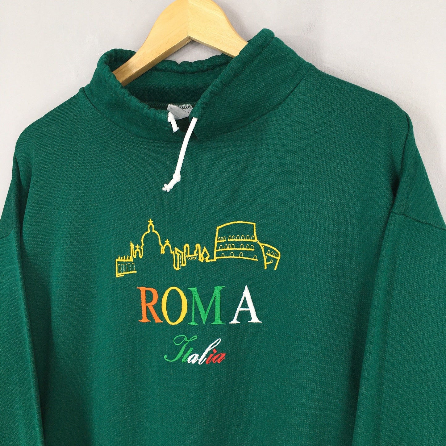 Roma Italia Pullover Green Jumper Medium