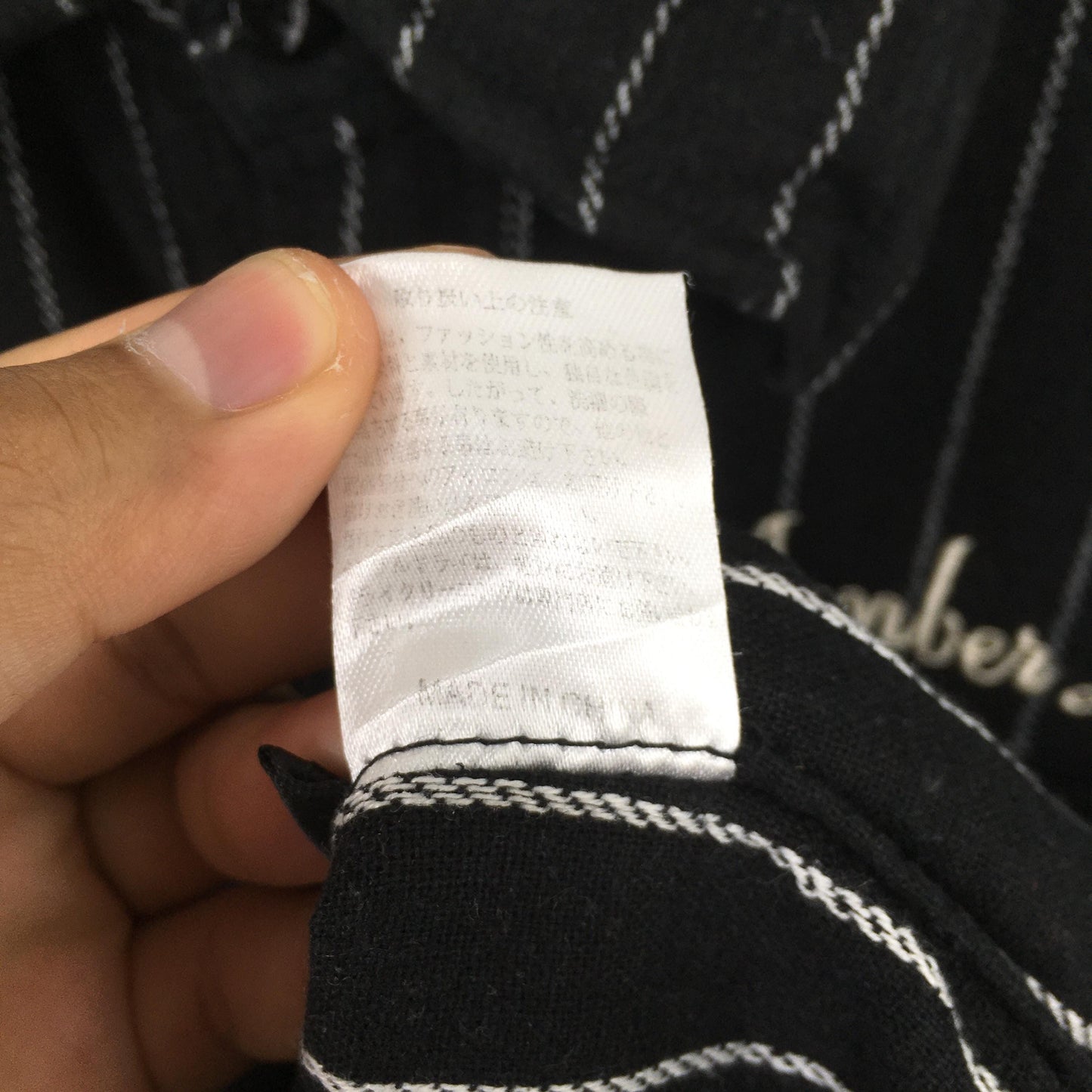 Luv Maison Black Wabash Stripes Shirt Small