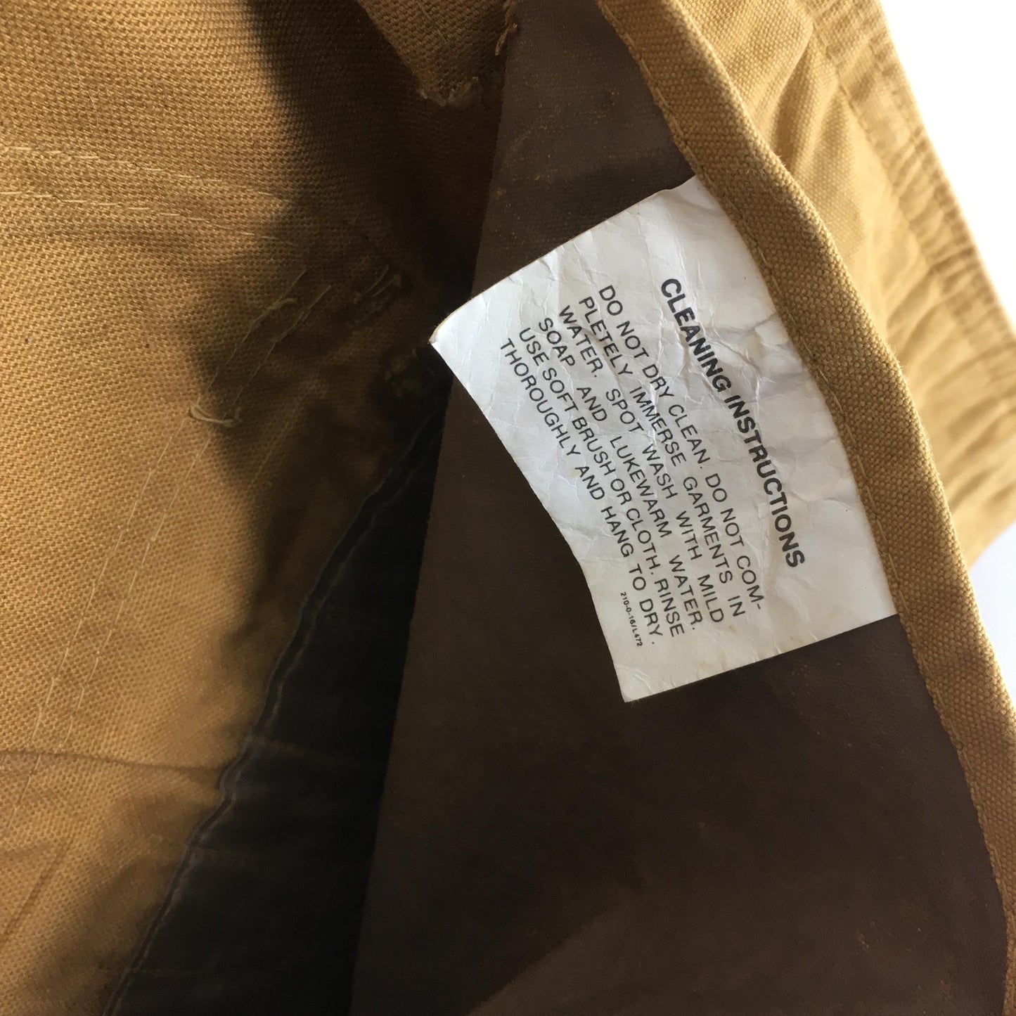 1970s LL Bean Hunting Brown Duck Chore Jacket Large