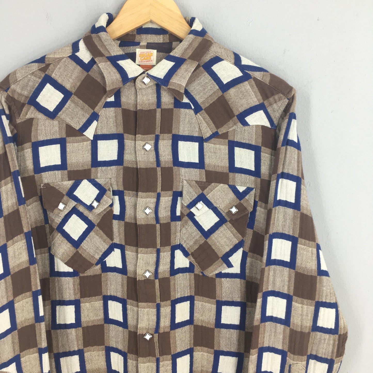 Sugar Cane Japan Plaid Checkered Shirt Large