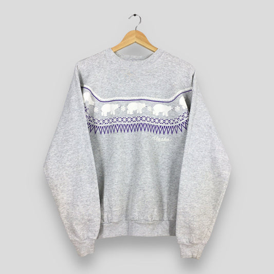 Alaska Polar Bear Gray Sweatshirt XLarge