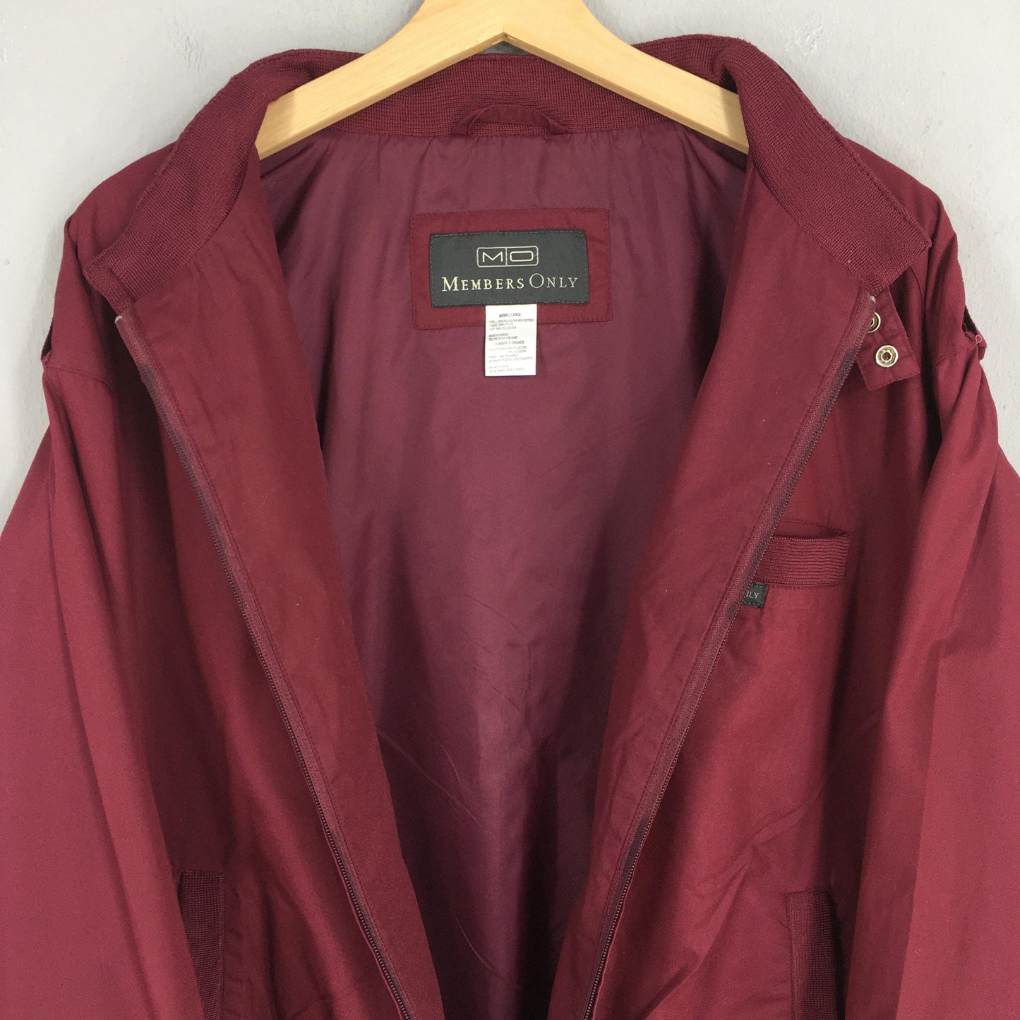 Members Only Harrington Red Jacket Large