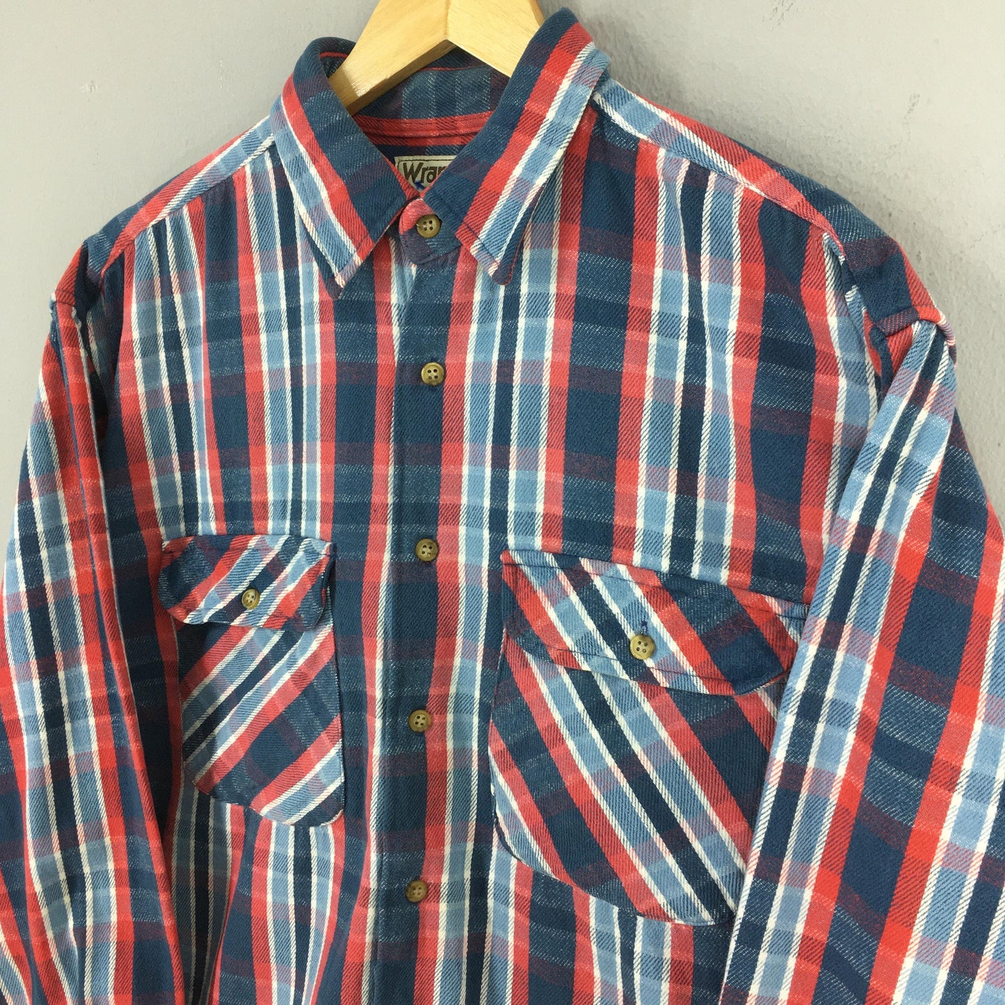 Wrangler Checkered Multicolor Shirt Large