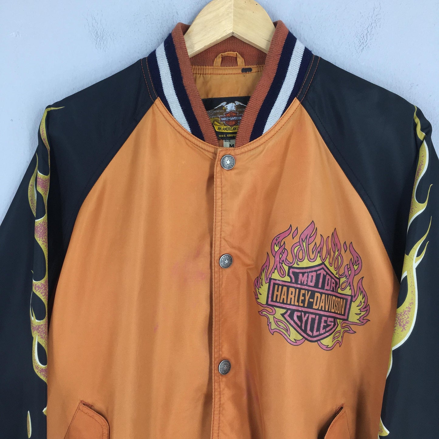 Harley Davidson Motorcycle Daytona Varsity Jacket Medium