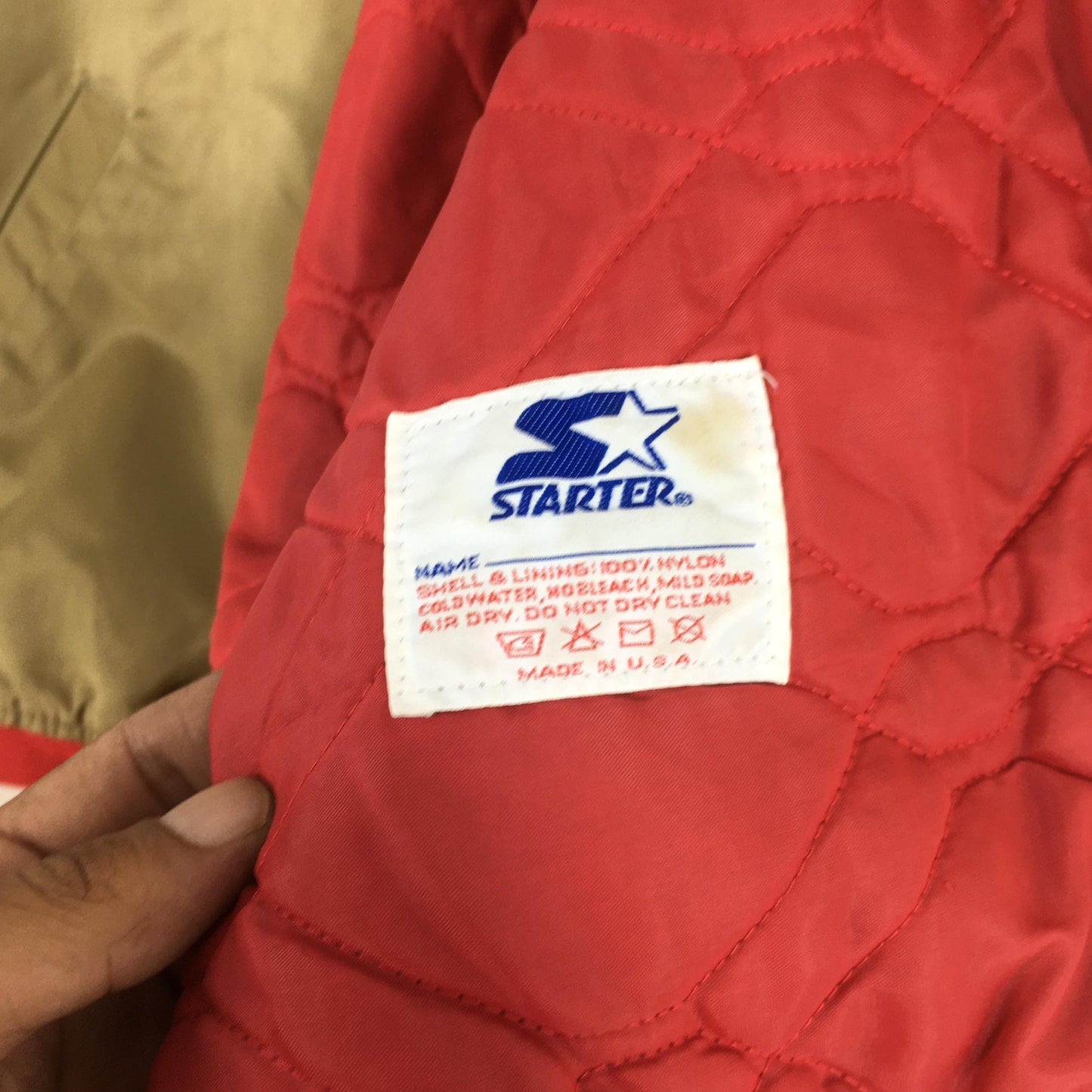 San Francisco 49ers NFL Gold Satin Jacket Small