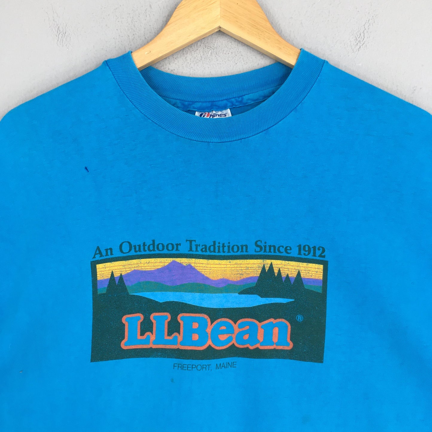 LL Bean Outdoor Blue Tshirt XLarge