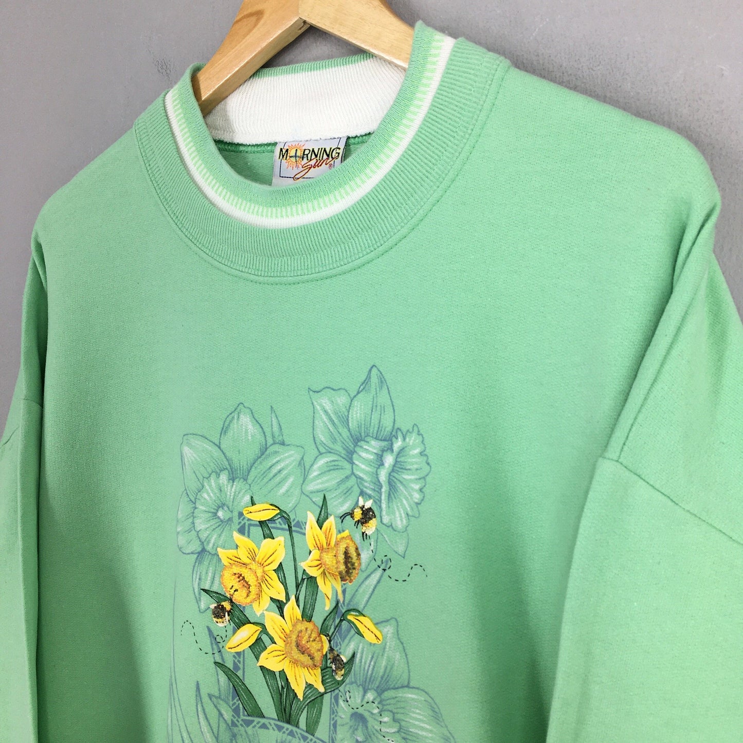 Morning Sun Hellebores Yellow Flower Garden Sweatshirt XL