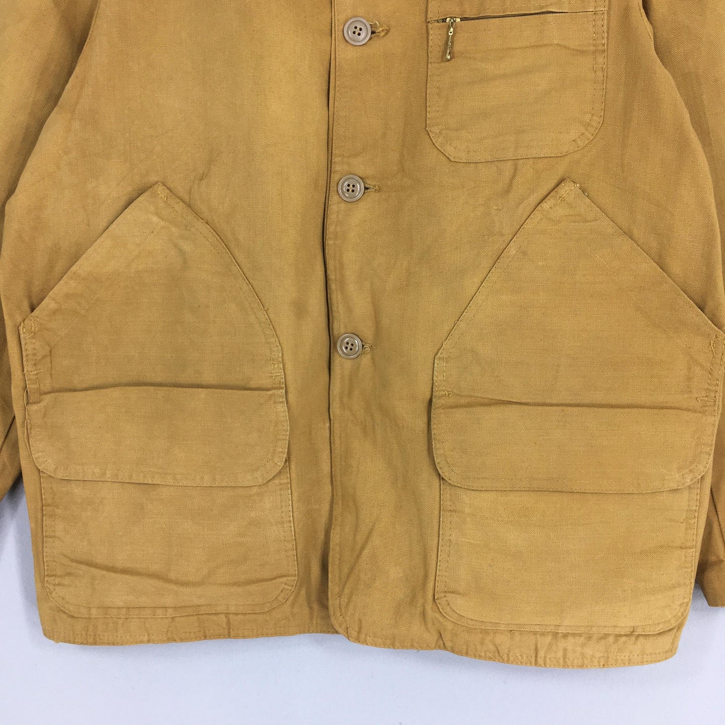 1970s LL Bean Hunting Brown Duck Chore Jacket Large