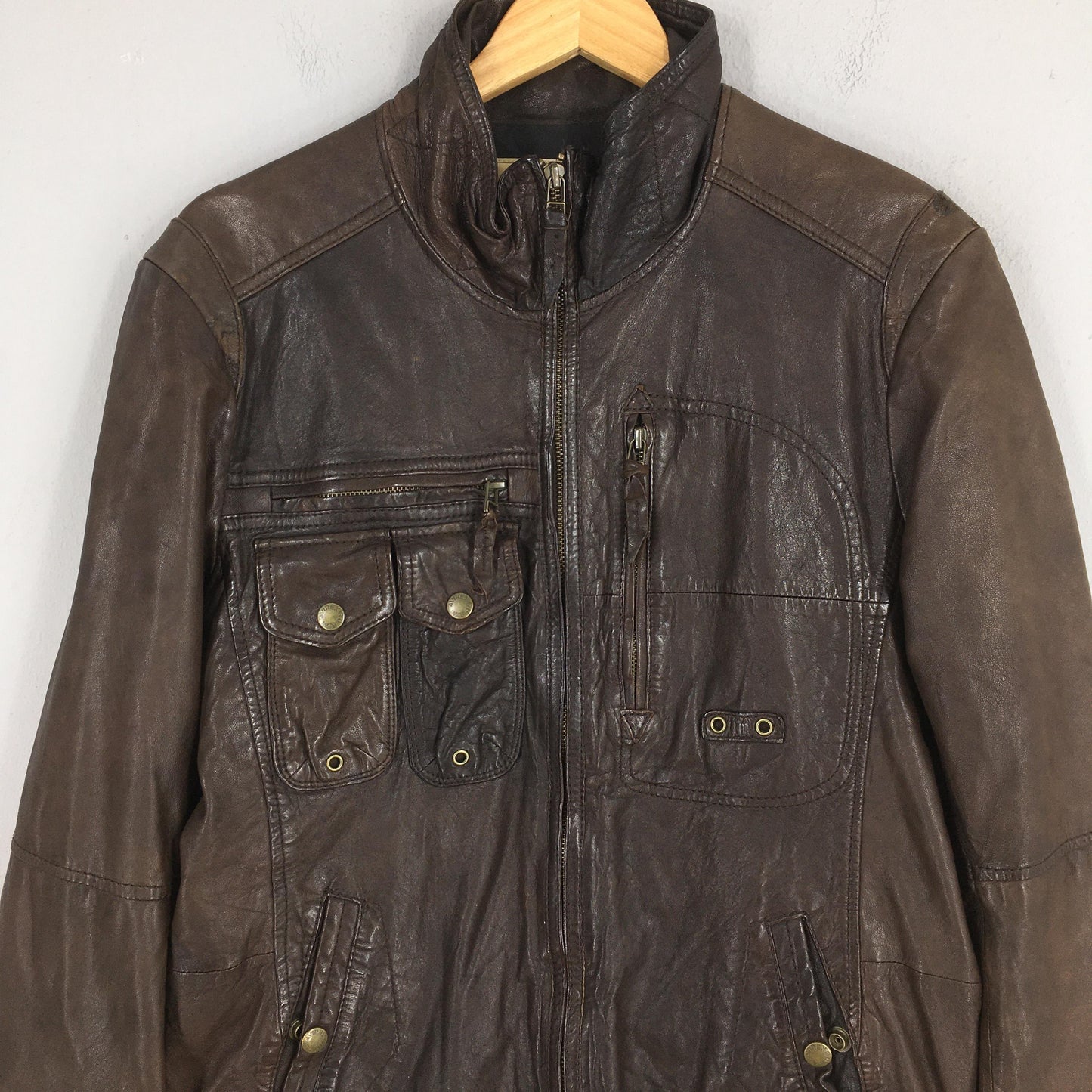 Avirex Ltd Sheepskin Leather Jacket XLarge