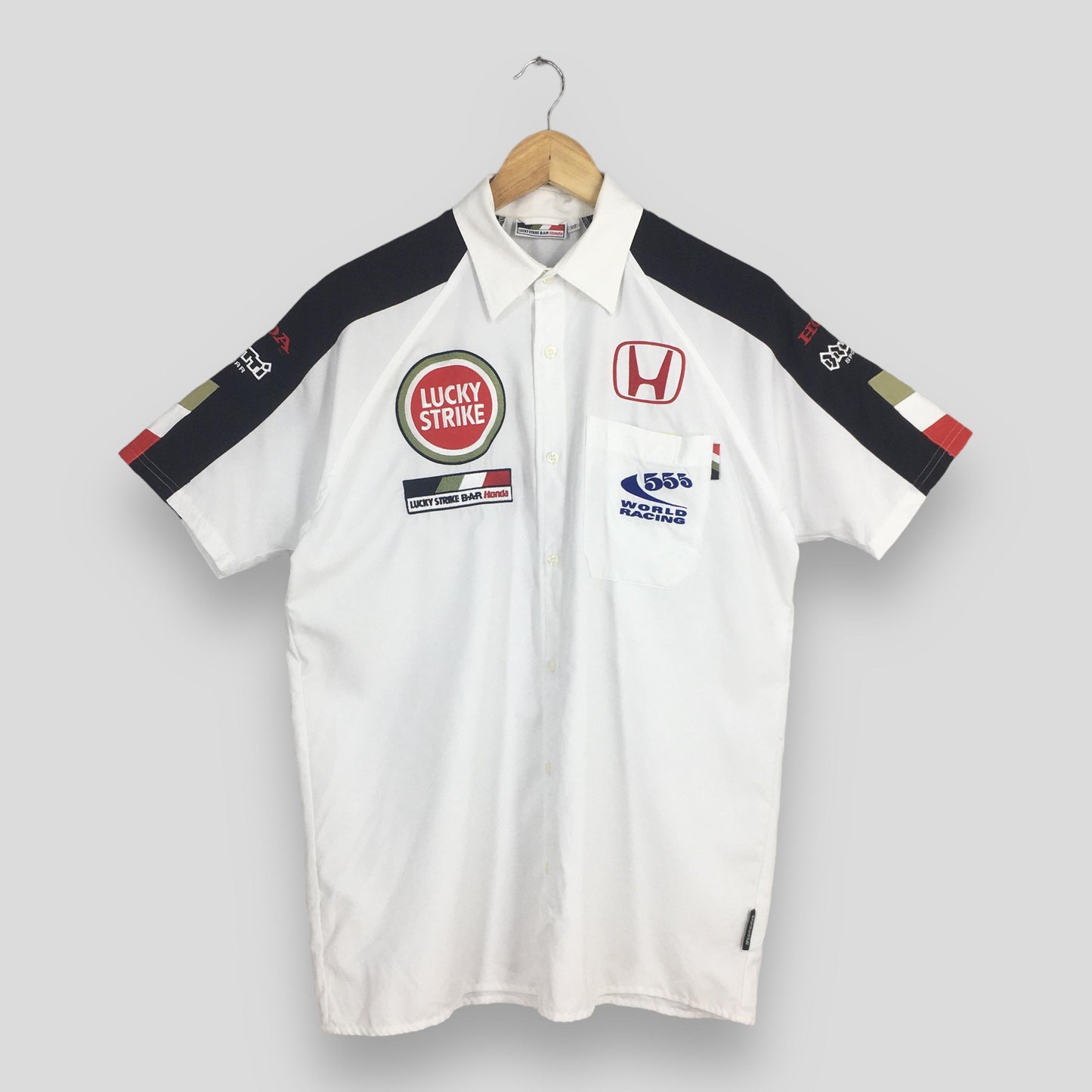 Y2K Lucky Strike Bar Racing Work Shirt XSmall