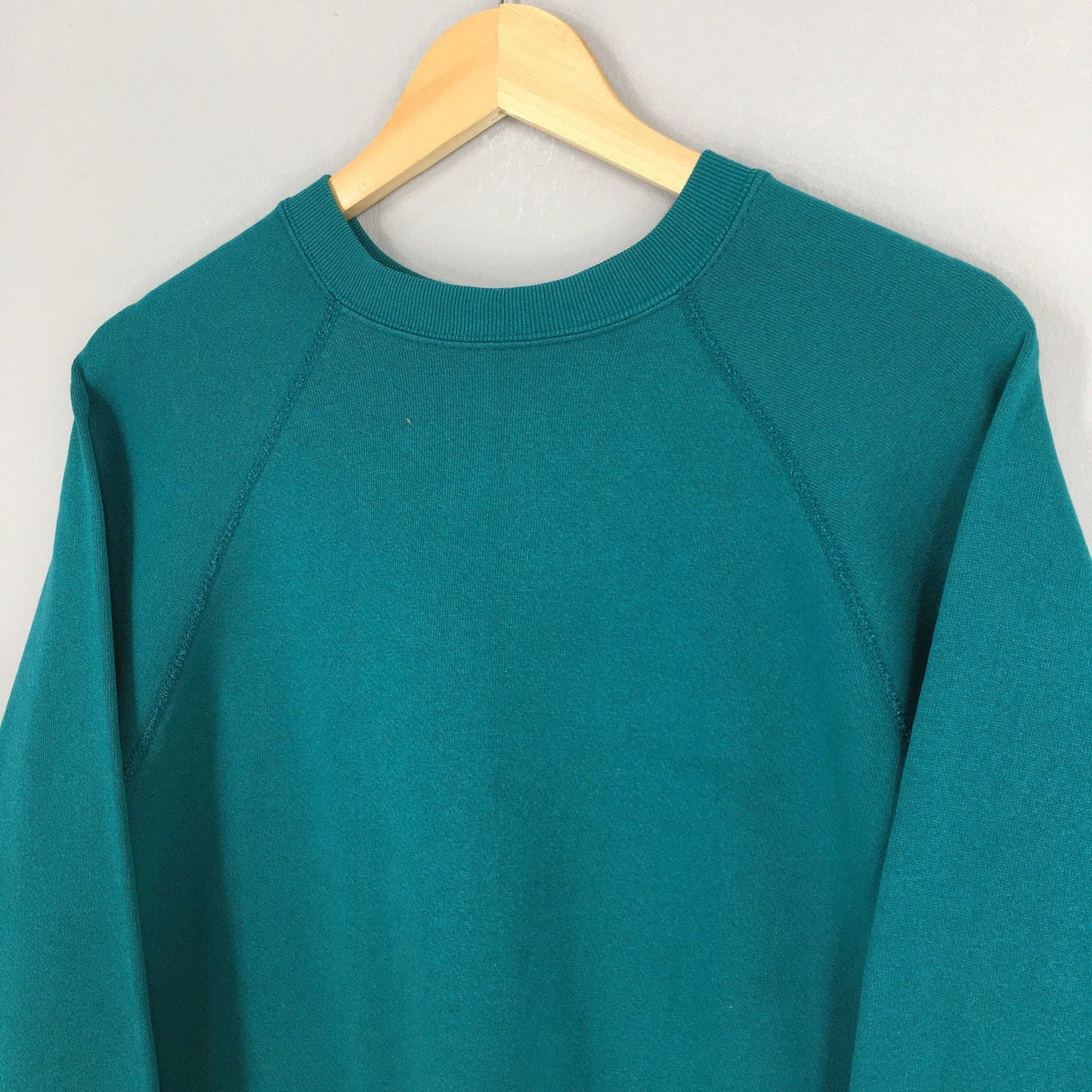 Tultex Plain Green Turquoise Sweatshirt Large