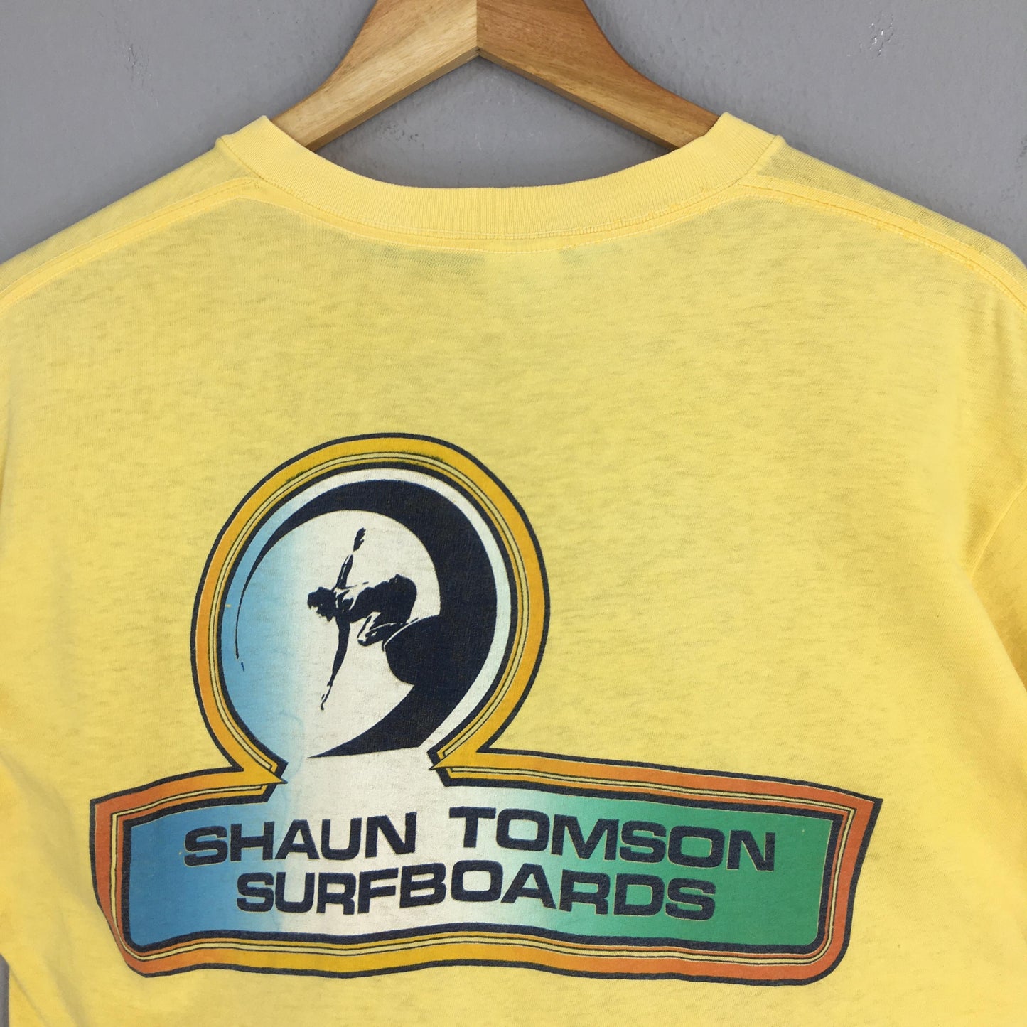 Shaun Tomson Surfer Yellow Tshirt Large