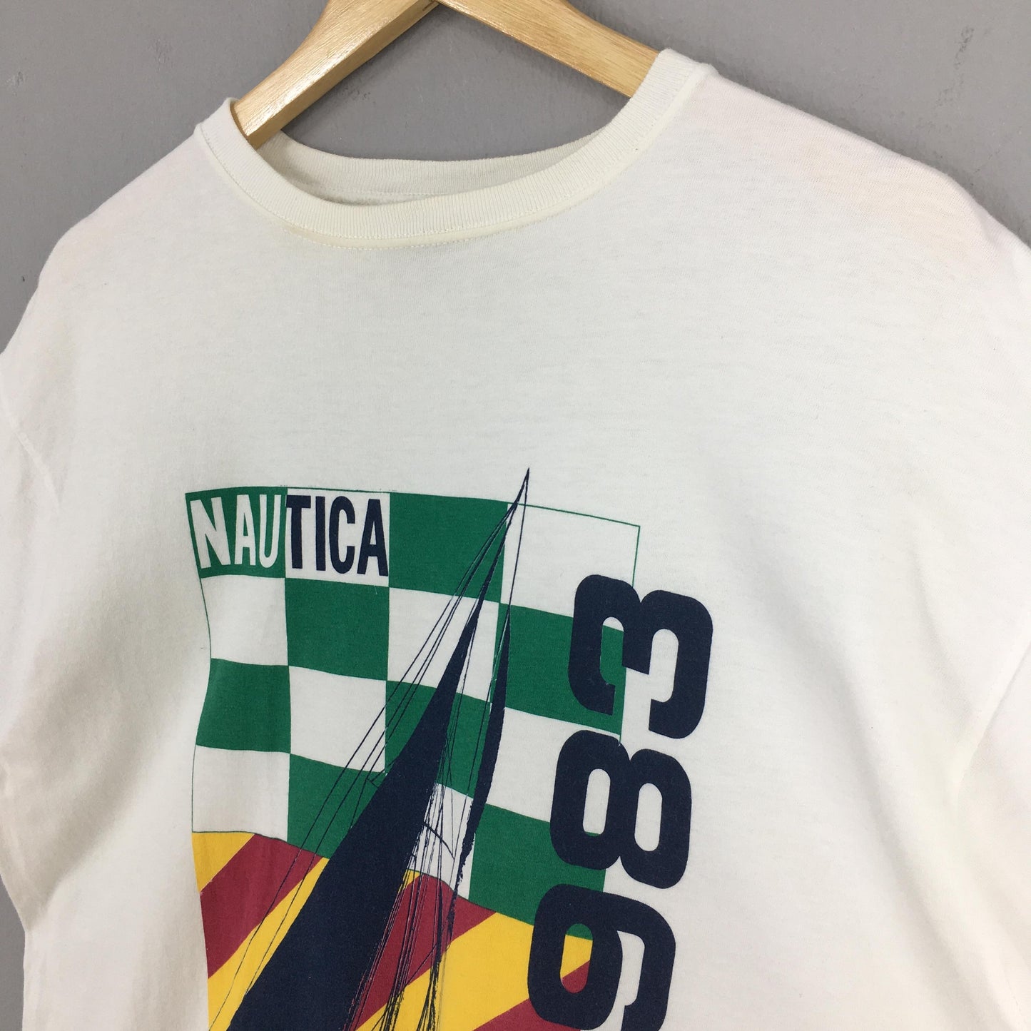 Nautica Sailing Gear White Tshirt Medium