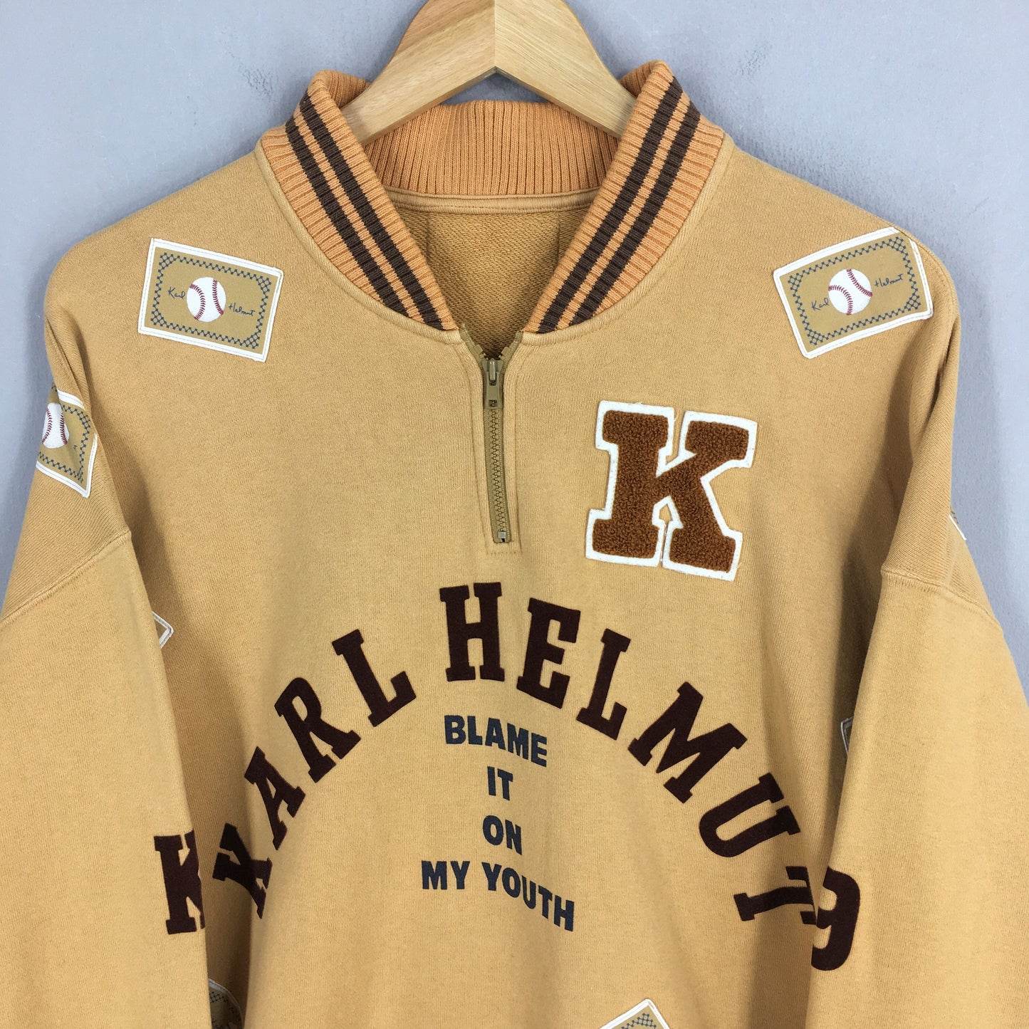 Karl Helmut Half Zipper Sweater Large