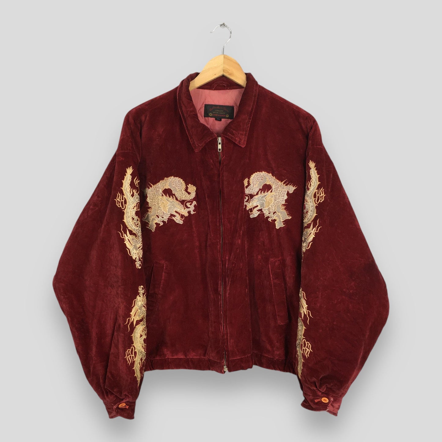 Sukajan Dragon Japan Souvenir Velvet Jacket Large