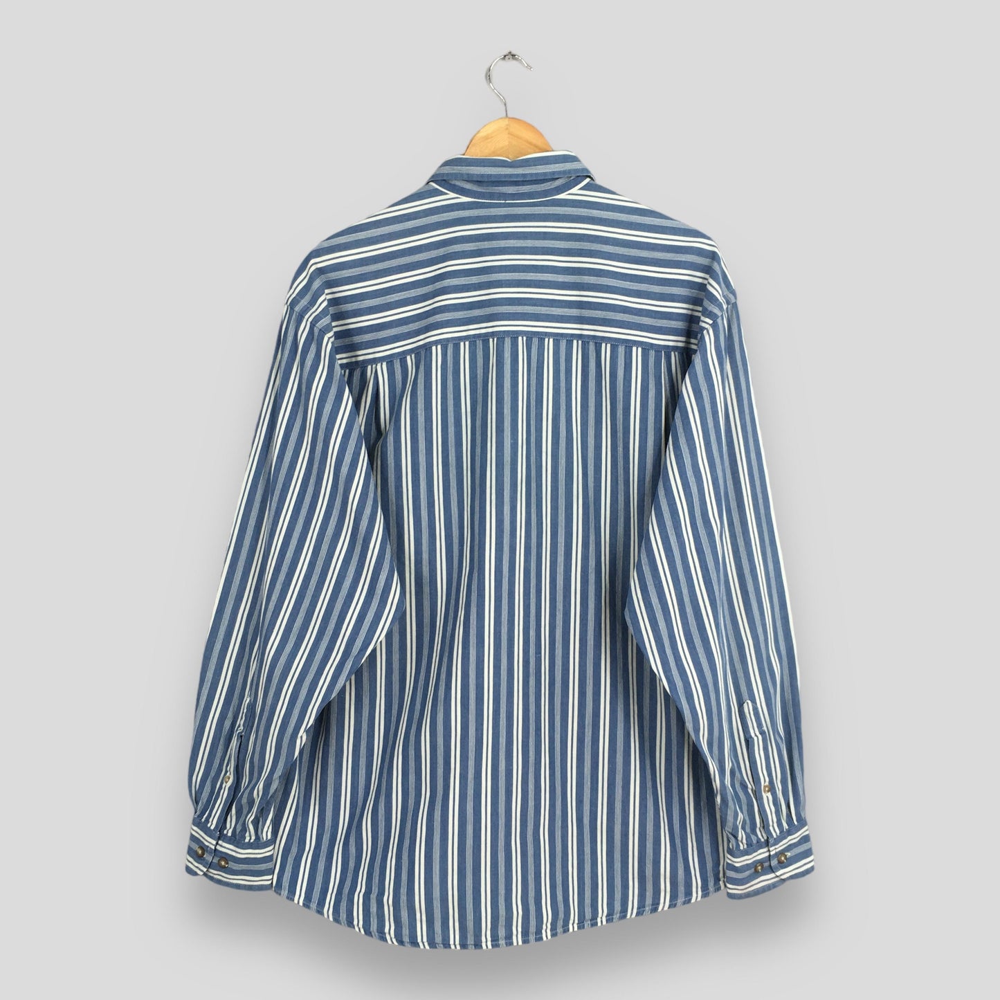 Eddie Bauer Striped Flannel Shirt Medium