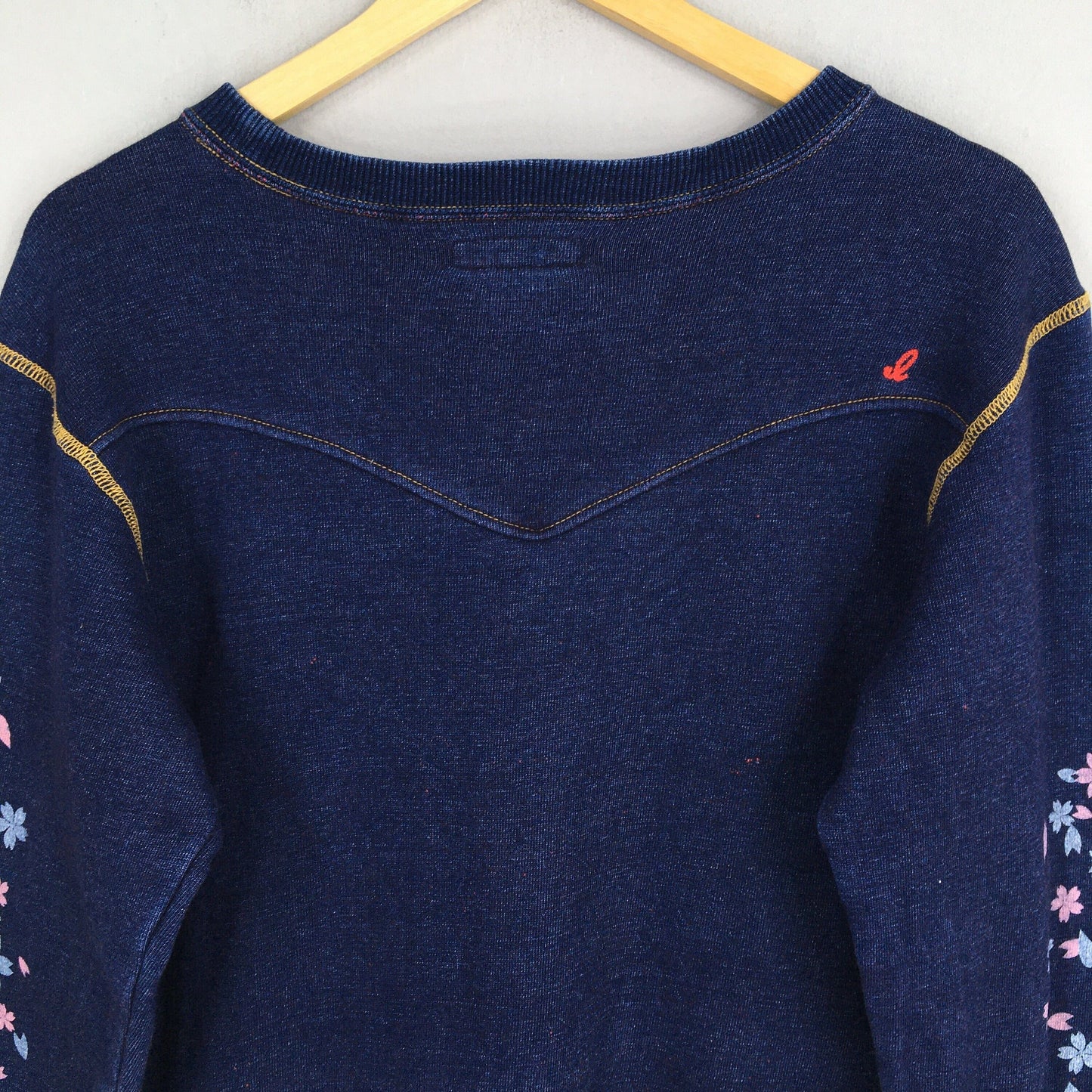 Indigo Blue Japan Sakura Blossom Sweatshirt Medium