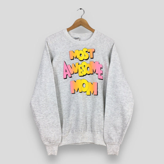 Quote Most Awesome Mom Sweater XLarge