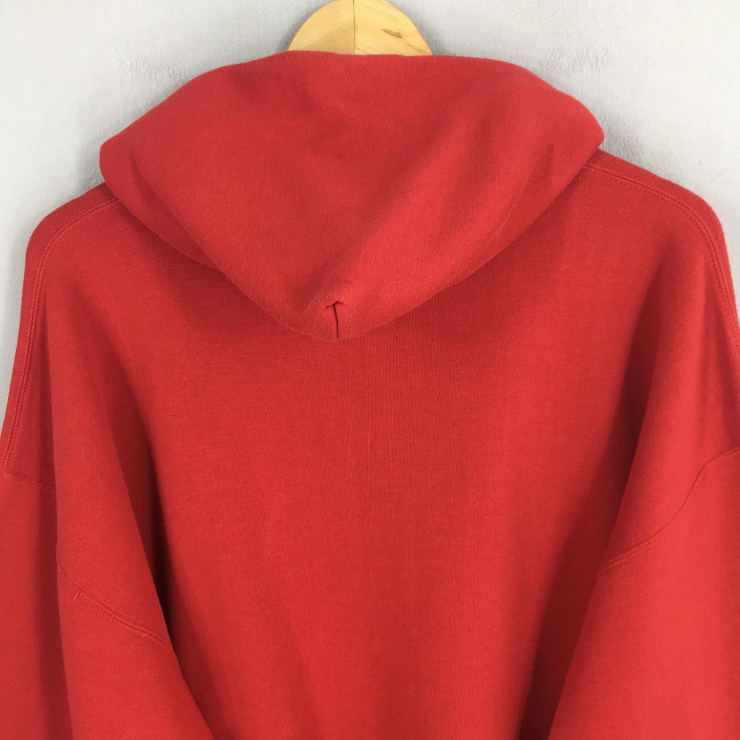 Russell Athletic Red Plain Hoodie Sweatshirt XXLarge