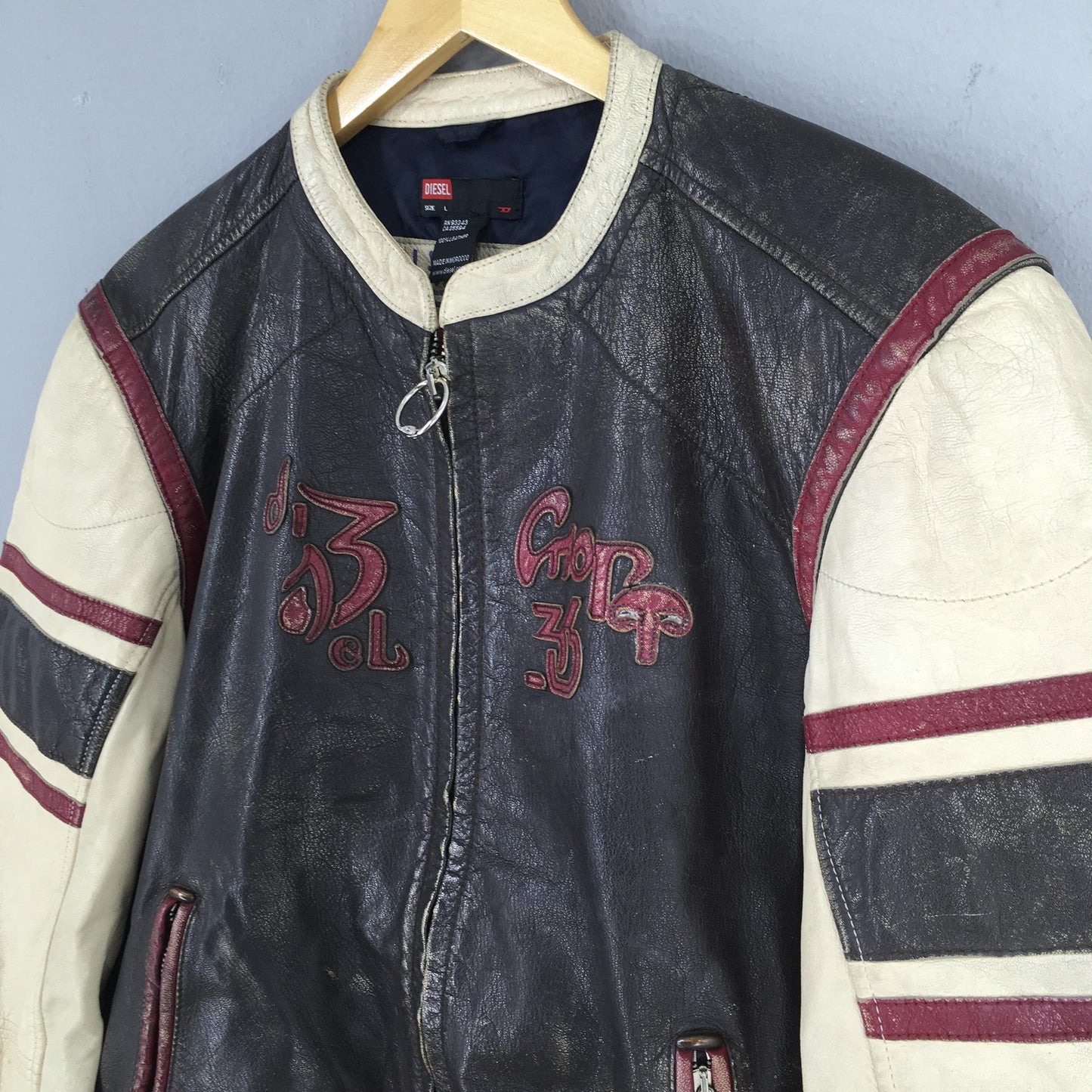 Diesel Motorcycles Rider Leather Jacket Large