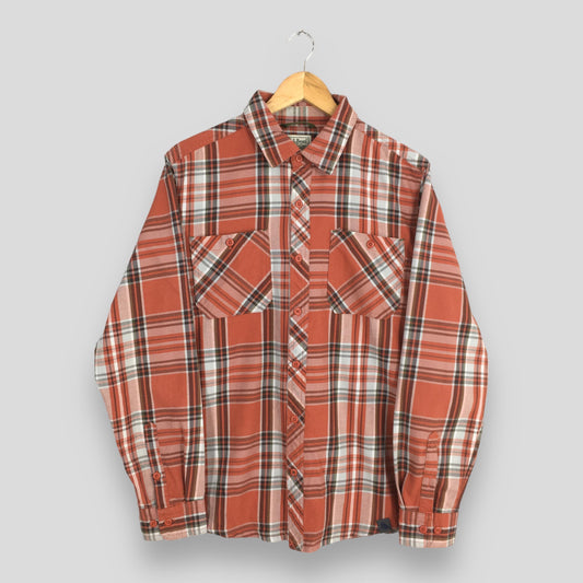 LL Bean Flannel Checkered Shirt Men Medium