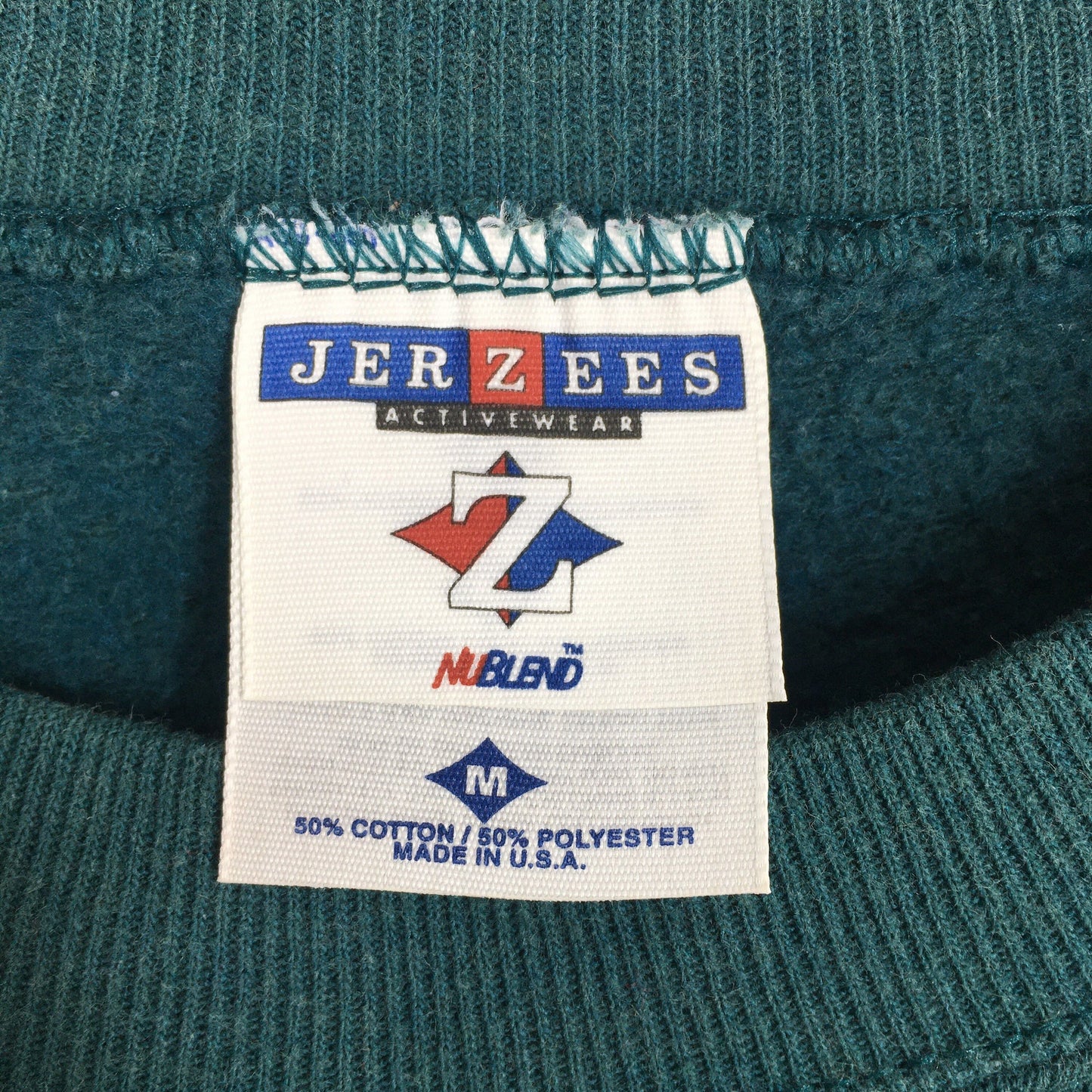 Jerzees Usa Green Plain Sweatshirt Medium