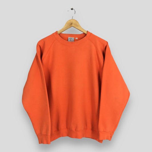 Avirex Usa Plain Orange Sweater Large