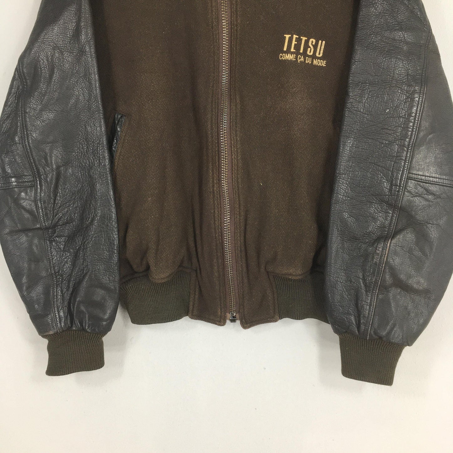 Tetsu Comme Ca Du Mode Wool Varsity Jacket Large