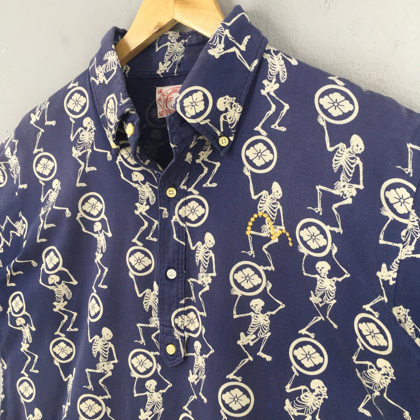 Evisu Jason Japan Blue Button Shirt Medium