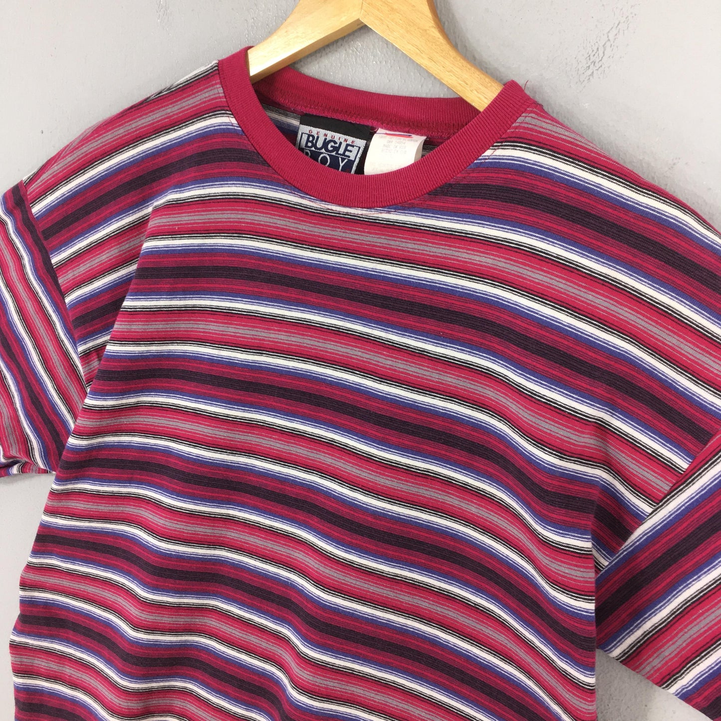 Bugle Boy Multicolor Stripes T shirt Large