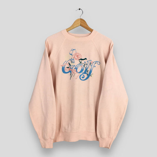 Playing Golf Women Sweatshirt XLarge