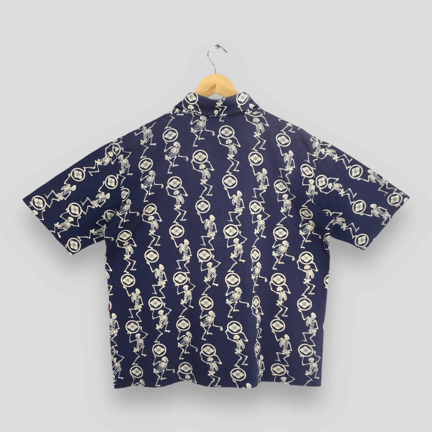 Evisu Jason Japan Blue Button Shirt Medium