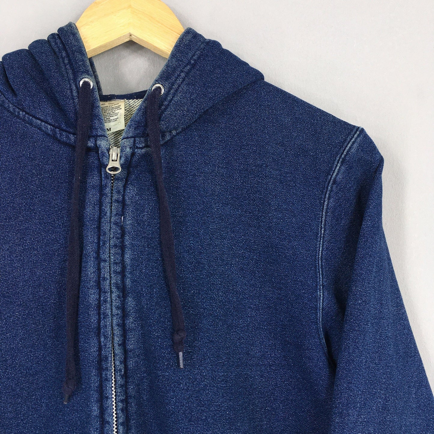 Indigo Blue Zipper Hoodies Medium