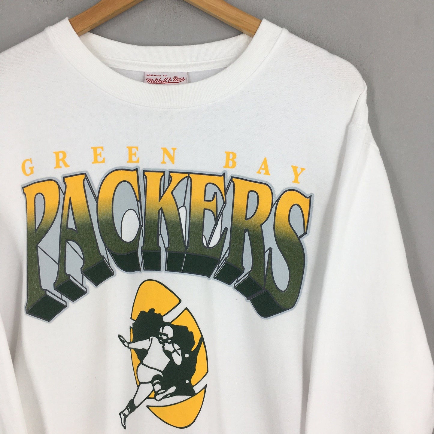 Vintage Green Bay Packers NFL White Sweatshirt Large